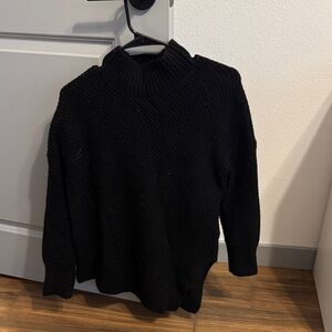 Express Black Ribbed Mock Neck Sweater